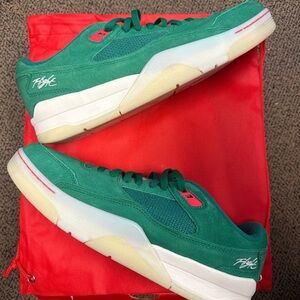 Jordan Flight Court Malachite Green Suede Sneakers